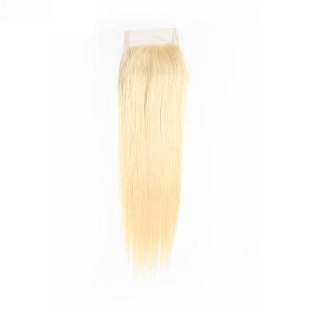 Transparent 4x4 Blonde Straight Lace Closures - HairFetish