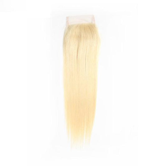 Transparent 4x4 Blonde Straight Lace Closures - HairFetish